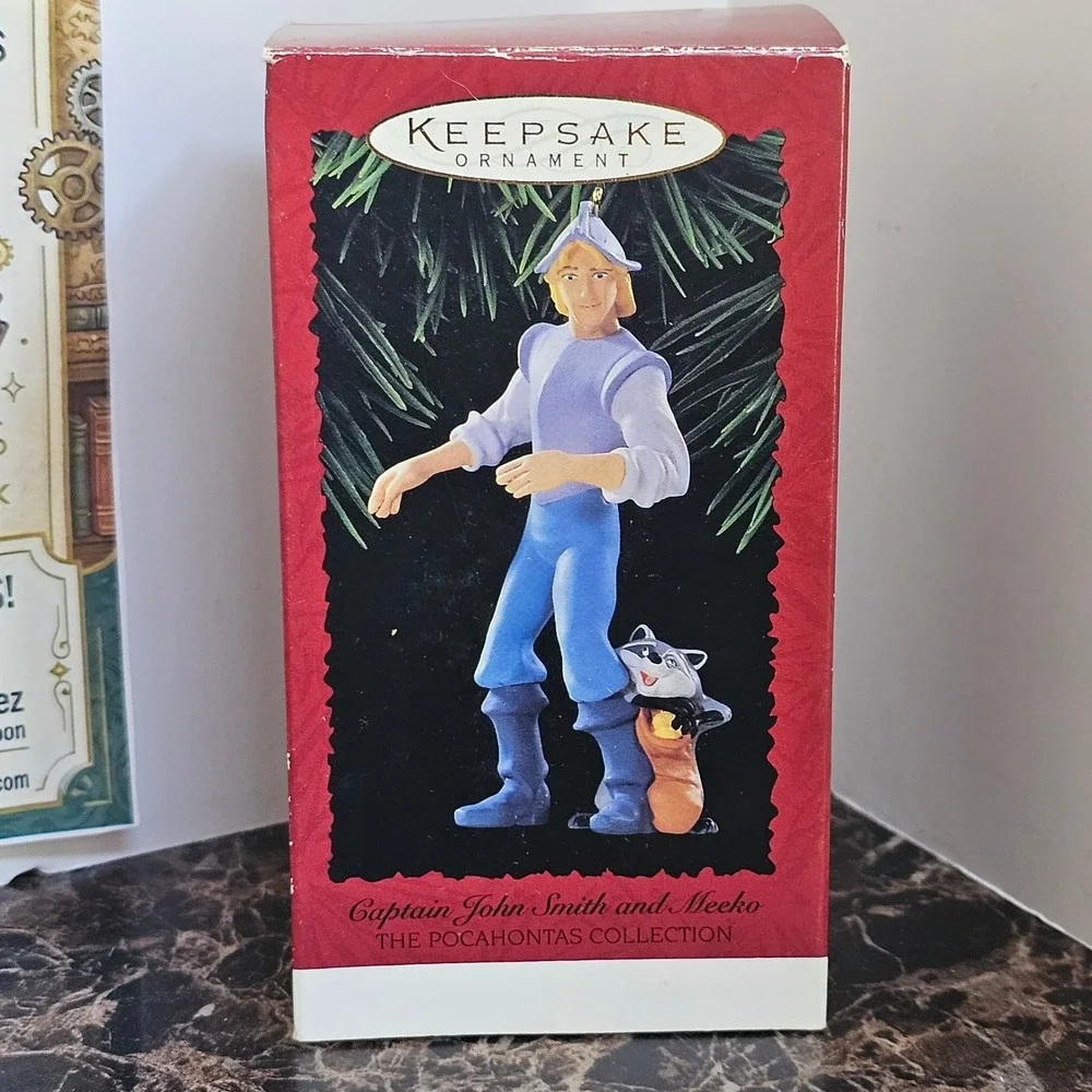 Hallmark Keepsake Disney Pocahontas Captain John Smith and Meeko OrnamentQXI6169